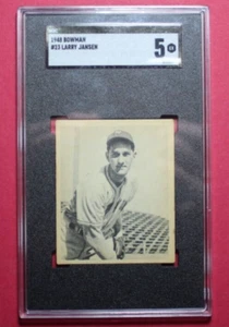 1948 BOWMAN LARRY JANSEN #23 NEW YORK GIANTS SGC 5 EX - Picture 1 of 2