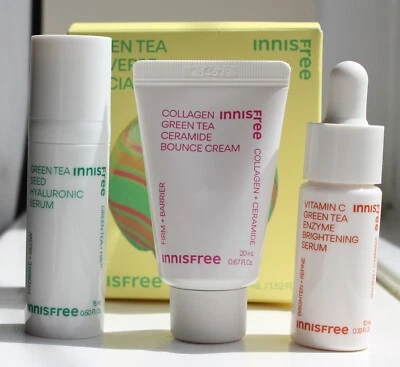 Innisfree Green Tea Special Trio(Serum+Collagen Cream+Vitamin C Serum)/Travel - image 1 of 4