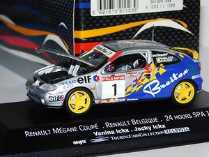 RENAULT MEGANE CUPÉ SPA 1998 CAPÓ DE APERTURA V. ICKX / J. ICKX ONYX XCL99014 1/43 - Imagen 1 de 2
