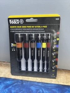Klein Tools 32946S 4 Zoll 6 Stück farbkodiert magnetisch Power Muttern Setter Set - Bild 1 von 4
