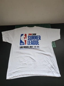 NBA 2K25 Summer League T Shirt Men's Size 2XL XXL White Las Vegas July 12-22 - Picture 1 of 5
