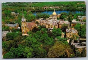 Postcard - Aerial View University of Notre Dame 1990s 4x6 Y5 - Picture 1 of 2