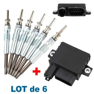 Relais Préchauffage + 6 Bougies Pour BMW 525d 530d 635d 730d X3 X5 X6 xDrive - Imagen 1 de 8