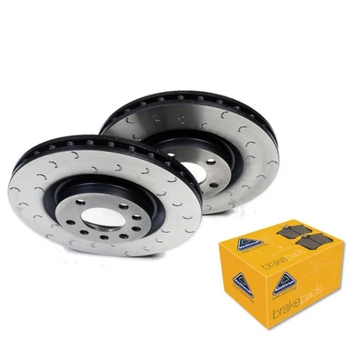 Renault Clio Sport MK2 Front Brake Discs and Pads Performance Grooved C Hook - Image 1 of 4