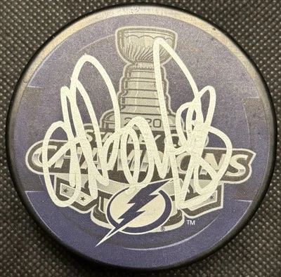 Andrei Vasilevskiy Signed Tampa Bay Lightning 2020 Stanley Cup Puck PSA/COA - Image 1 of 2