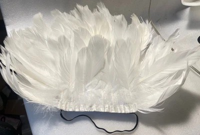 Show Girl Carnival Festival Masquerad Party Headpiece Ostrich Feather HeadbandDR - Image 1 of 4
