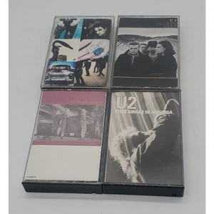 VINTAGE U2 CASSETTE TAPE LOT (4) ACHTUNG BABY THE JOSHUA TREE - Foto 1 di 2