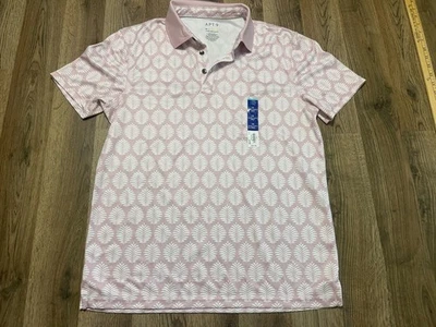 Apt. 9 Shirt, Men's Size Medium, Purple White, Allover Print, Polo, Short Sleeve - Image 1 of 4