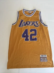 James Worthy REPLICA 1984-85 Lakers 42 Yellow Jersey XL Hardwood Style - Picture 1 of 3