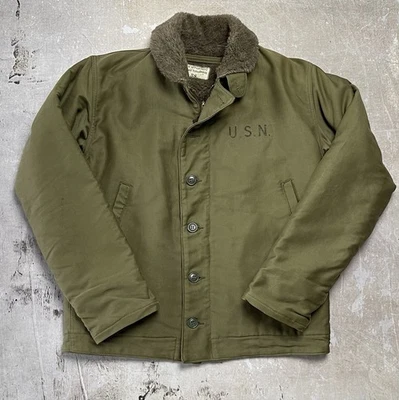 Chaqueta de cubierta N-1 de la Segunda Guerra Mundial Marina de los Estados Unidos USN tela de selva talla 38 como nueva Foto 1 de 4