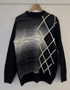 🔶️VINTAGE IBLA TRICOT RETRO MODERNIST MCM VASARELY SWEATER JUMPER SIZE XL MEN  - Picture 1 of 5
