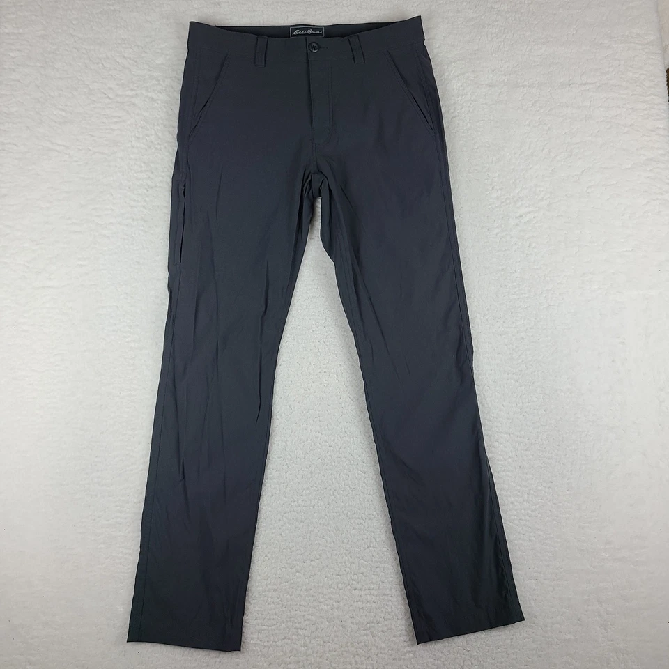 Eddie Bauer Pants Mens 33x32 Dark Gray Straight Performance Tech TraveX Chino - Image 1 of 4