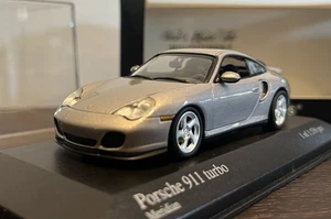 Porsche 911 Turbo 996 Minichamps 1 43 Meridian Grey - Foto 1 di 5