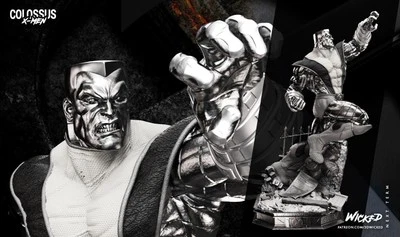 3D Printed 16K WICKED - Colossus Statue  MARVEL unpainted  Fan Made  1:6 scale - Image 1 of 4