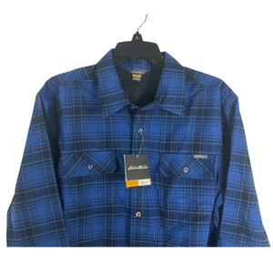Eddie Bauer Men's Travex Flannel Shirt Long Sleeve Plaid Button Up - Picture 1 of 5