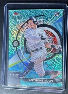 Anthony Volpe Rookie Card Yankees Aqua Shimmer Refractor # /175 Bowman Chrome - Picture 1 of 2