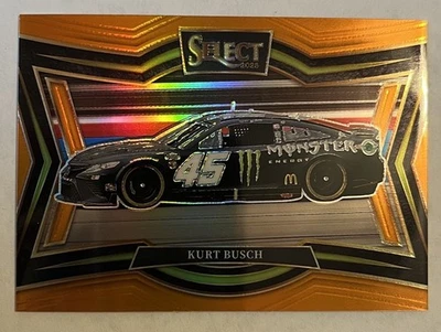 2025 Panini Select - Pit Road Kurt Busch, Kurt Busch #128 Orange Prizm /49 - Image 1 of 2