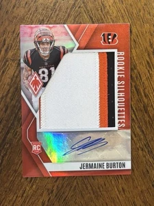 Jermaine Burton 2024 Phoenix Jumbo RPA Rookie Auto Jersey Patch 61/99 Bengals - Picture 1 of 1