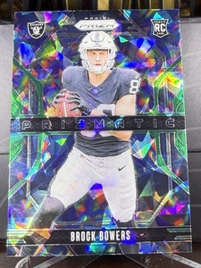 2024 Brock Bowers Panini Prizm Green Ice Prizmatic Rookie #20 - Imagen 1 de 2