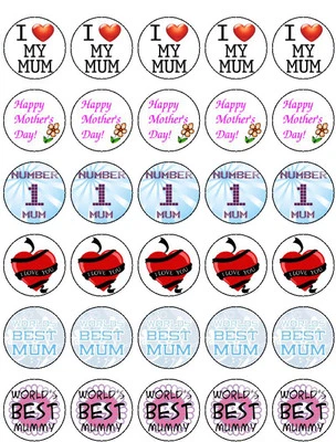 ДЕНЬ МАТЕРИ - 30 x 1,5 «PREMIUM рис бумаги торт Toppers мама мама украшения D1 - Изображение 1 из 4