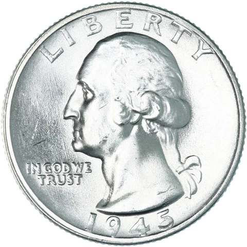 1945 S Washington Quarter 90% Silver BU US Coin See Pics A569 Cover