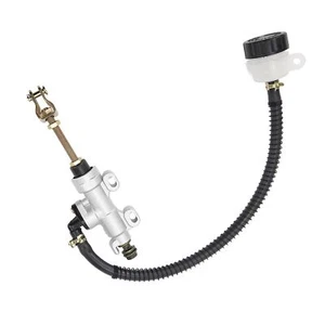 Hintere Fußbremse Hydraulischer Hauptzylinder Pumpe Reservoir Silber - Bild 1 von 8