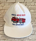 Vintage Amoco Wood River (IL) Fire Department Snapback Trucker Hat Cap Gas Oil