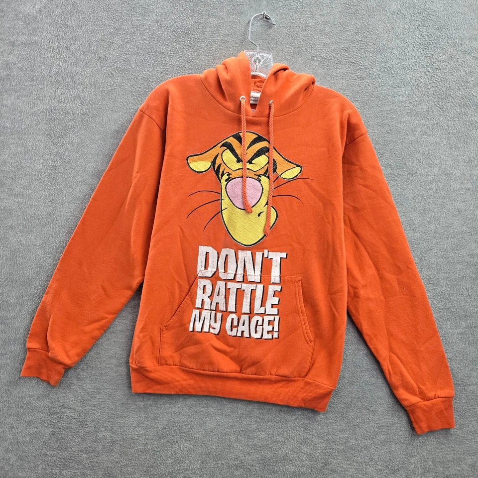 VINTAGE Disneyland Resort Women Sweatshirt S Orange Hoodie Tigger Dont Rattle - Image 1 of 4