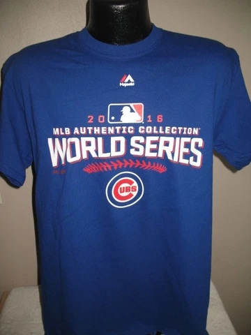 MLB Chicago Cubs Baseball World Series Logo Tee Shirt Mens Size Nwt Majestic Cover