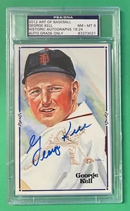 2012 HA ART OF BASEBALL GEORGE KELL AUTO PEREZ STEELE 19/24 PSA/DNA 8 NM-MT - Picture 1 of 2