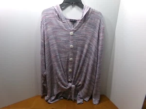 COOL VINTAGE SEXY & HOT FASHIONABLE WOMEN'S BUTTON UP HOODIE LANE BRYANT 22/24 - Picture 1 of 7