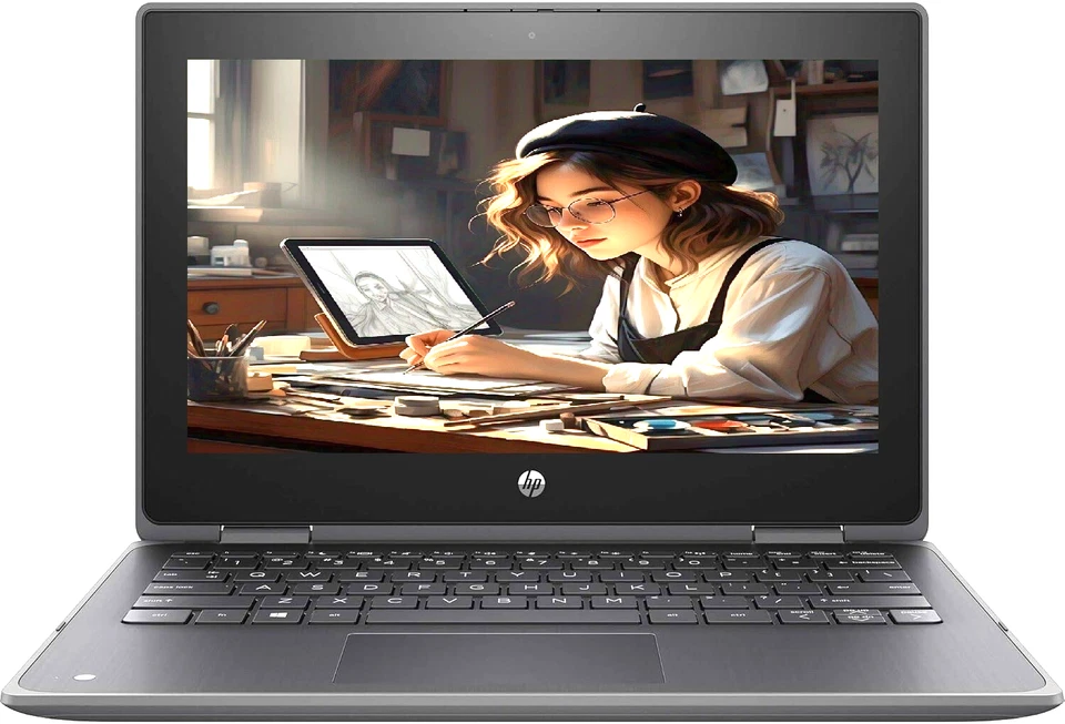 11.6" HP ProBook 2-in-1 Laptop PC: N4120 Celeron! 4GB RAM! 128GB SSD! Windows 10 - Image 1 of 4