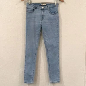 Levi's 710 Girls 14 Super Skinny Light Wash Denim Jeans Adjustable Waist Stretch - Picture 1 of 11