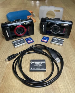 Pair of OLYMPUS TOUGH TG-2 12.0MP GPS Digital Cameras - TESTED FULLY OPERATIONAL - Picture 1 of 24