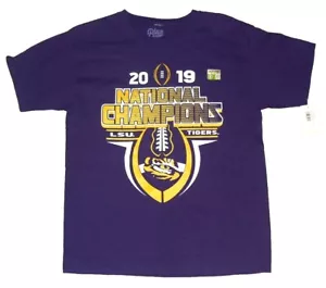 Lsu Tigers 2019 National Champions Womens Purple T-Shirt Sz. Large New - Picture 1 of 3