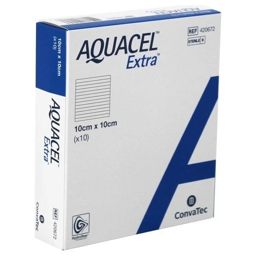 Convatec 420672 Aquacel Extra Dressing Box of 10  10CM X 10CM (4" X 4") - Image 1 of 1