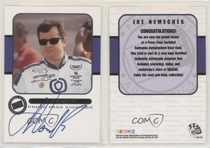 2001 Press Pass Signings Joe Nemechek Auto