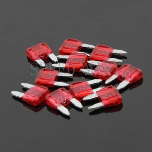 10 PIEZAS 10A Autocamiones Barcos SUV Auto HID Luz Mini Hoja Fusible - Imagen 1 de 2