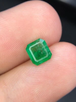 1.10 Ct Natural Included Swat Emerald emerald cut Gemstone From Swat Pakistan - Image 1 of 4