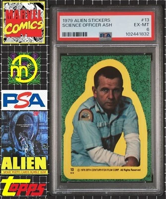 1979 Topps Alien Sticker - 13 Science Officer Ash - PSA 6 EX-MT - Image 1 of 4