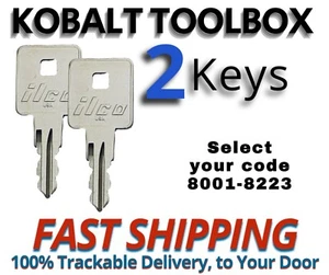 Kobalt Toolbox Keys Replacement Key Cut to your Code 8001-8223 - Picture 1 of 3