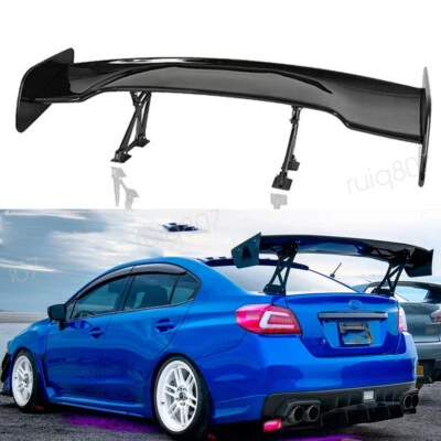 For 2008-2014 Subaru WRX / STI Gloss Black 46" GT Rear Trunk Spoiler Racing Wing - Image 1 of 4