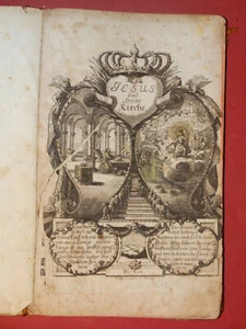 Libro Gesù e la sua Chiesa Apostoli Moltiplicano Padenehr incisione su rame ~1713 - Foto 1 di 9