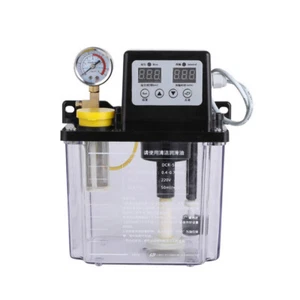 220V Auto Lubrication Pump Electromagnetic Oil Pump Lathe Oiler w Pressure Gauge - Picture 1 of 5