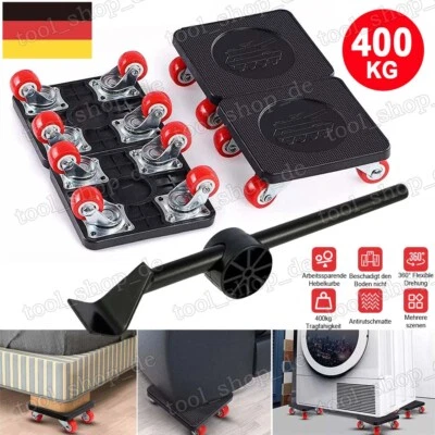 5 tlg Transportroller Set 400 kg Möbelheber Umzughelfer Möbelrollen Möbelrücker - Bild 1 von 4
