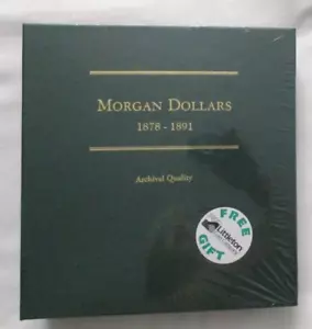 Morgan Dollars 1878-1891 Littleton Coin Sealed Archive Binder LCA8 - Foto 1 di 2
