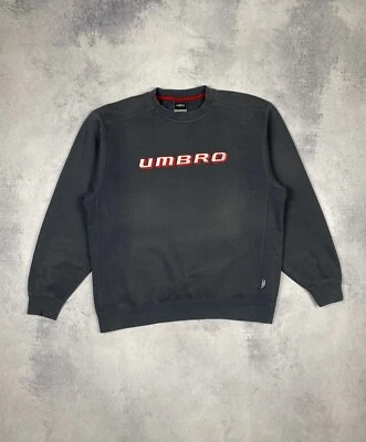 Sudadera polar holgada con logotipo bordado Umbro vintage años 90 talla M azul desteñido Y2K Foto 1 de 4