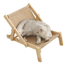Cat Solid Wood Sisal Recliner Adjustable And Replaceable Sisal Chair, Cat Bed