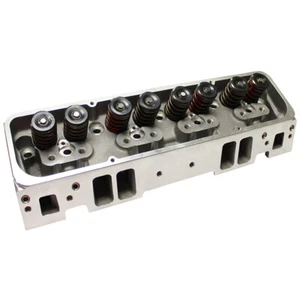 Power Products Cylinder Heads SBC Aluminum 205/64cc Angle Plug Assembled PAIR FT - Picture 1 of 2