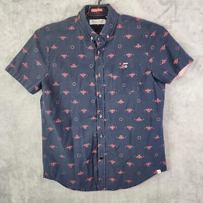 Womens Sovereign Code Polo Shirt Blue w/ Pink Bee's Short Sleeve button Size L - Image 1 of 4